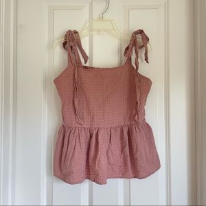 ❌SOLD❌ madewell pink tie-strap tank top